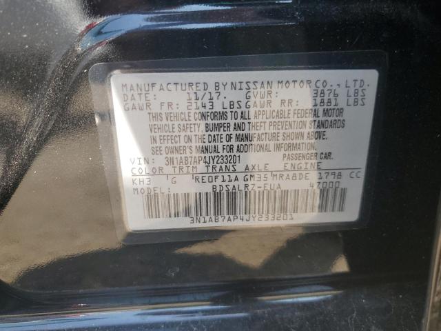 3N1AB7AP4JY233201 - 2018 NISSAN SENTRA S 黑色 照片 13