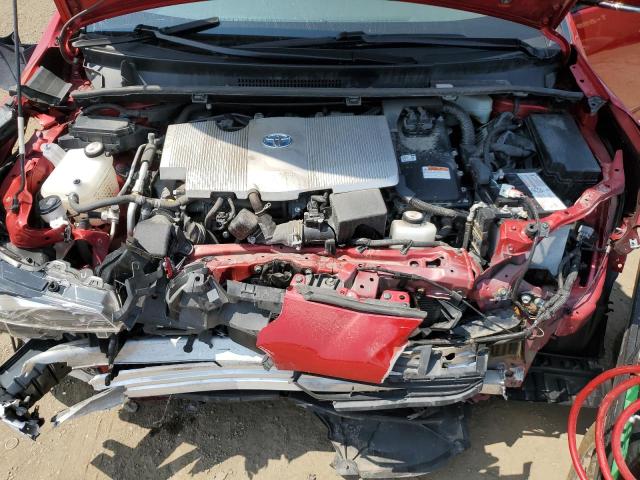JTDL9RFU2K3010645 - 2019 TOYOTA PRIUS أحمر صورة 11
