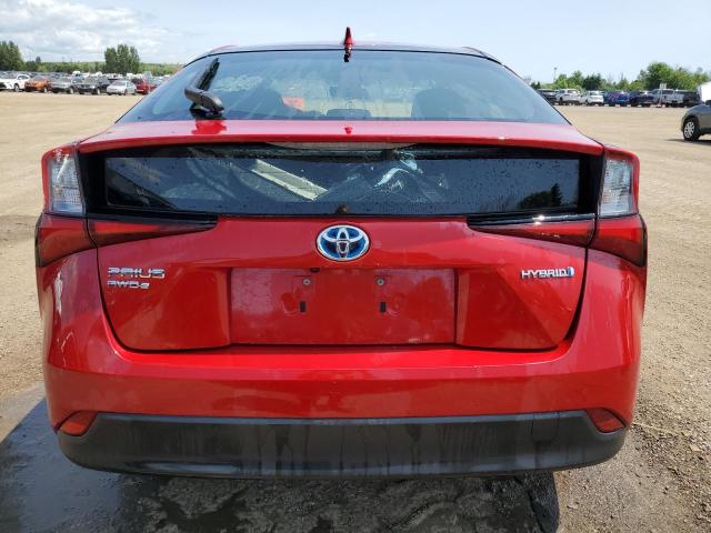 JTDL9RFU2K3010645 - 2019 TOYOTA PRIUS أحمر صورة 6