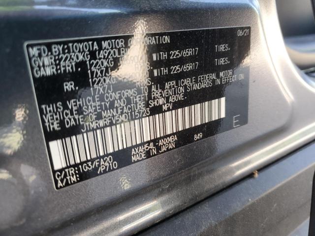 JTMRWRFV5MD115723 - 2021 TOYOTA RAV4 XLE GRAY photo 14