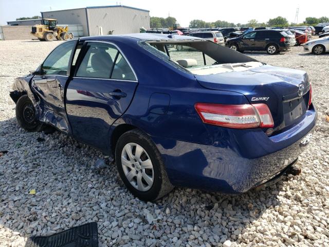 4T1BF3EK5BU586124 - 2011 TOYOTA CAMRY 4D 2 BASE BLUE photo 2