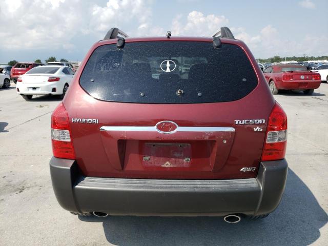 KM8JN72D45U119499 - 2005 HYUNDAI TUCSON GLS BURGUNDY photo 6