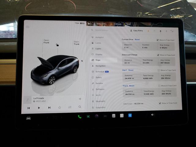 7SAYGAEE7NF555791 - 2022 TESLA MODEL Y ნაცრისფერი ფოტო 9