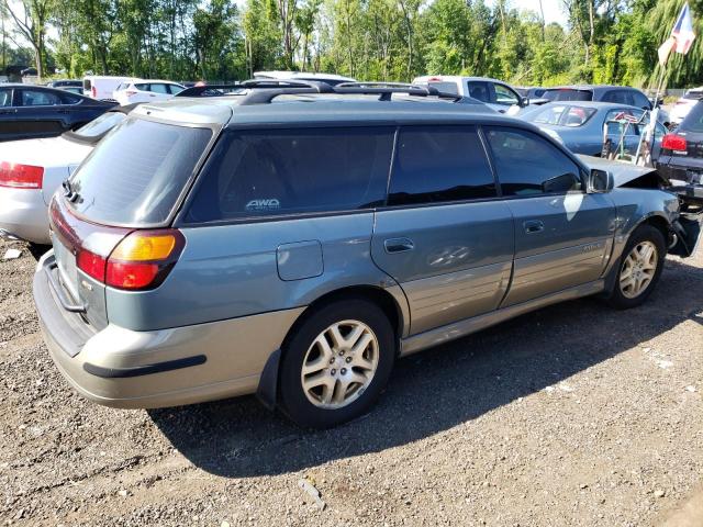 4S3BH686127630844 - 2002 SUBARU LEGACY OUTBACK LIMITED GREEN photo 3