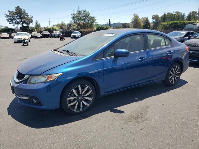 2HGFB2F94FH527714 - 2015 HONDA CIVIC EXL BLUE photo 1
