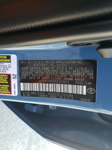4T1G11AK0PU153025 - 2023 TOYOTA CAMRY SE NIGHT SHADE BLUE photo 12