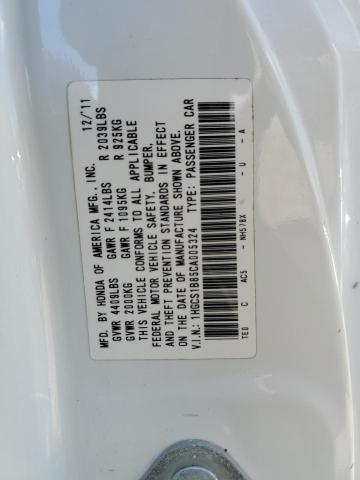 1HGCS1B85CA005324 - 2012 HONDA ACCORD EXL WHITE photo 12