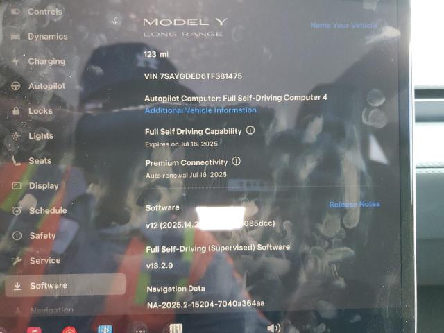 7SAYGDED6TF381475 - 2026 TESLA MODEL Y 灰色 照片 9