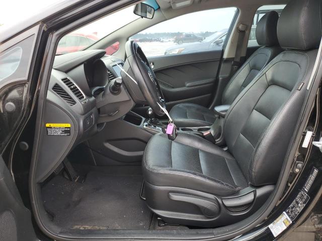 KNAFX5A87H5673662 - 2017 KIA FORTE EX BLACK photo 7