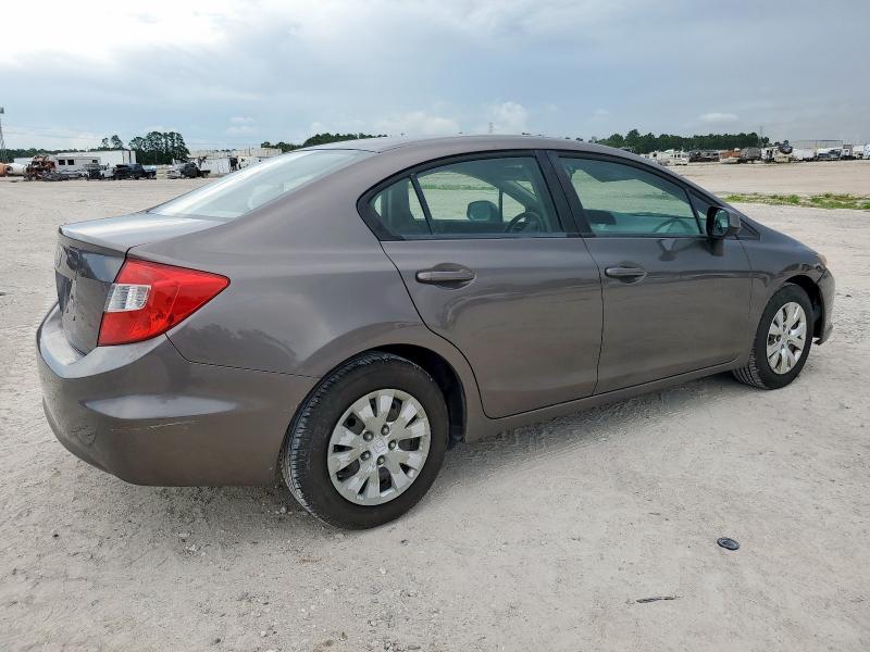 JHMFB2F54CS001470 - 2012 HONDA CIVIC LX BROWN photo 3