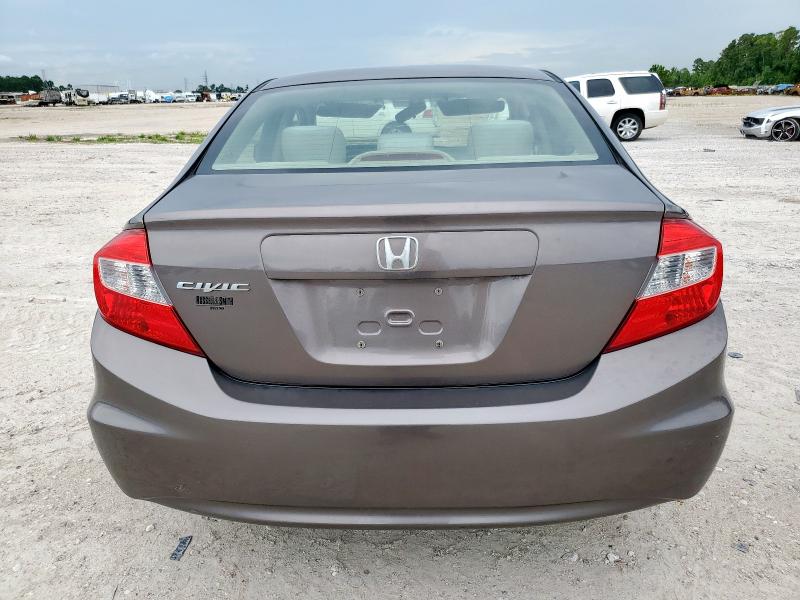 JHMFB2F54CS001470 - 2012 HONDA CIVIC LX BROWN photo 6