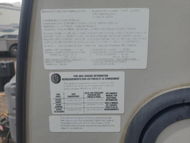 4YDT25126GT412563 - 2016 KEYSTONE PASSPORT TAN photo 10