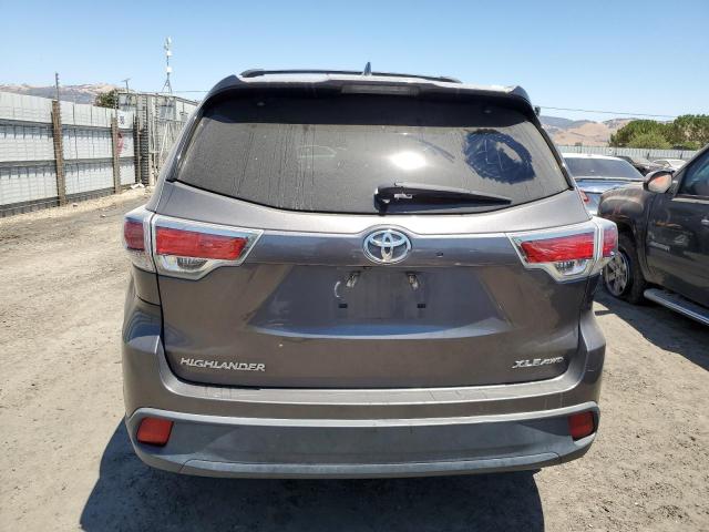 5TDJKRFH2GS291334 - 2016 TOYOTA HIGHLANDER XLE GRAY photo 6
