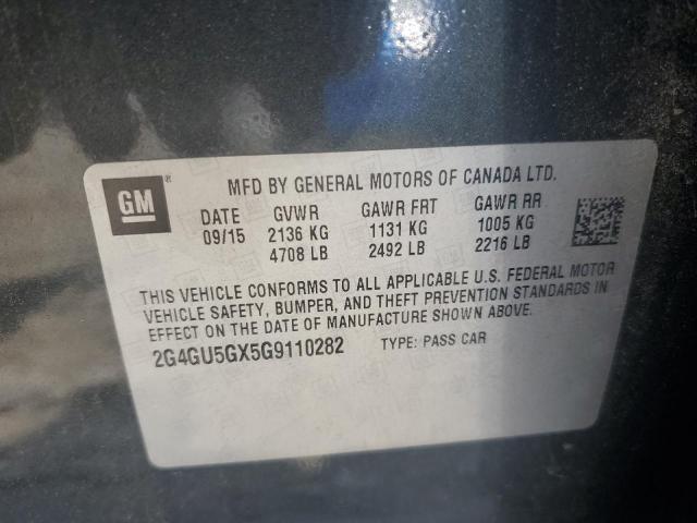 2G4GU5GX5G9110282 - 2016 BUICK REGAL GS Қара фото 12
