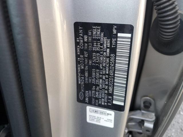 KM8JCCD14RU245868 - 2024 HYUNDAI TUCSON SEL CONVENIENCE Արծաթագույն լուսանկար 13