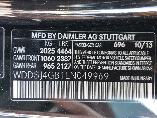 WDDSJ4GB1EN049969 - 2014 MERCEDES-BENZ CLA 250 4MATIC BLACK photo 12