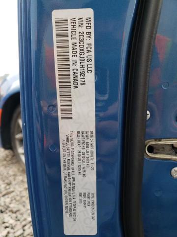 2C3CDXGJ0LH192176 - 2020 DODGE CHARGER SCAT PACK BLUE photo 12