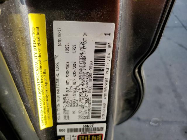 5TFRX5GN2HX085573 - 2017 TOYOTA TACOMA ACCESS CAB ნაცრისფერი ფოტო 12