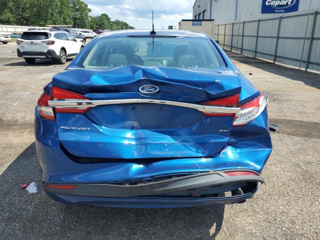 3FA6P0H76HR307133 - 2017 FORD FUSION SE BLUE photo 6