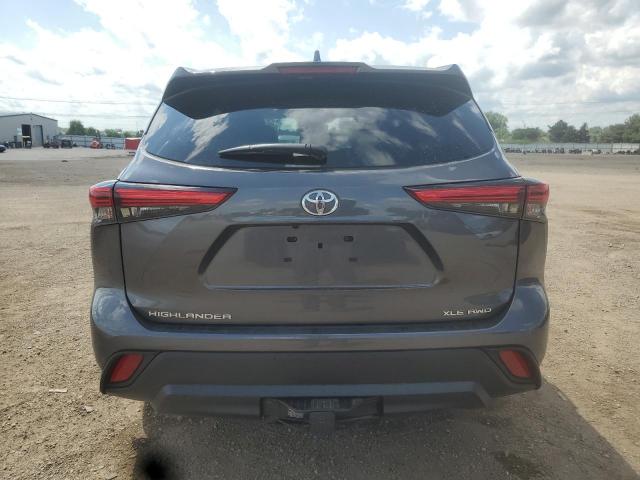 5TDGZRBH5NS596190 - 2022 TOYOTA HIGHLANDER XLE GRAY photo 6