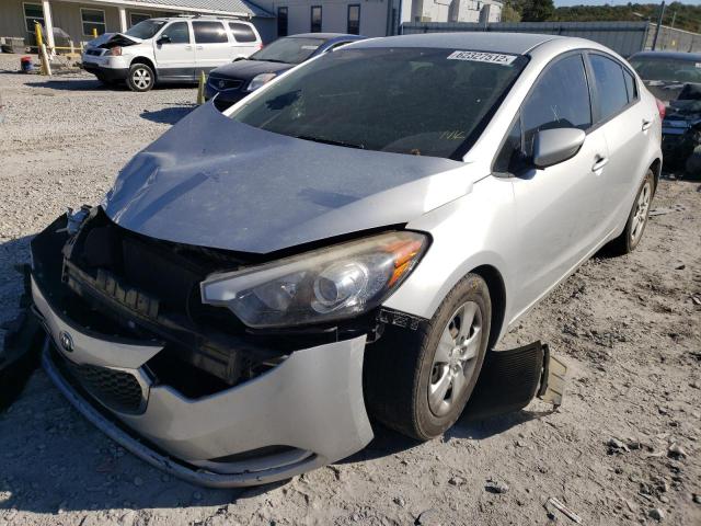 KNAFK4A67F5369526 - 2015 KIA FORTE LX SILVER photo 2