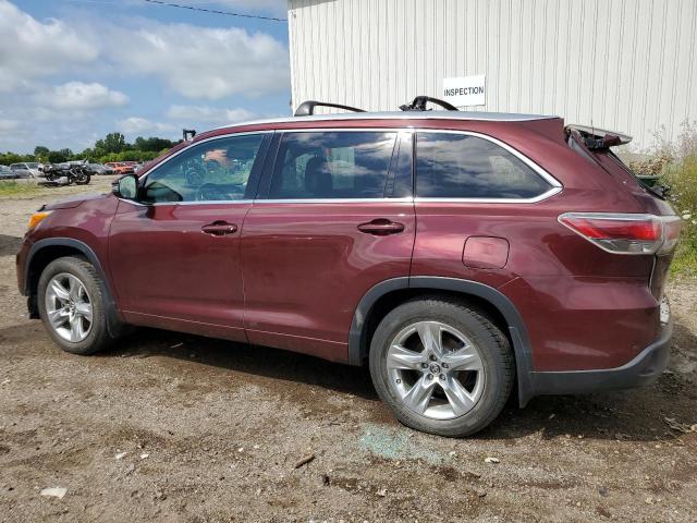 5TDDKRFH8GS251479 - 2016 TOYOTA HIGHLANDER LIMITED MAROON photo 2