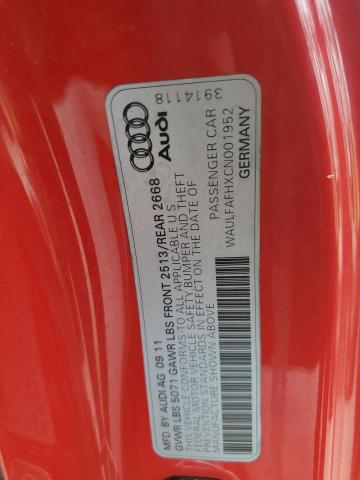 WAULFAFHXCN001952 - 2012 AUDI A5 PREMIUM PLUS RED photo 12