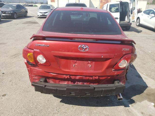 1NXBE40EX9Z021372 - 2009 TOYOTA COROLLA XRS RED photo 6