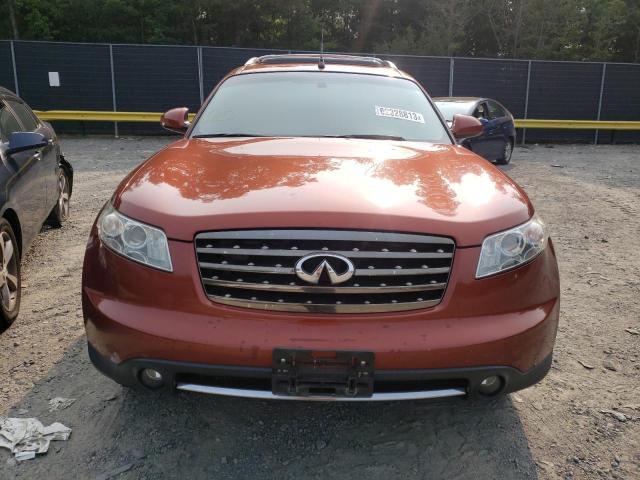 JNRBS08W56X400440 - 2006 INFINITI FX45 ORANGE photo 5