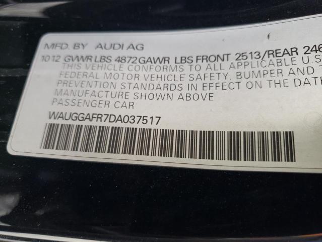 WAUGGAFR7DA037517 - 2013 AUDI S5 PREMIUM PLUS 黑色 照片 12