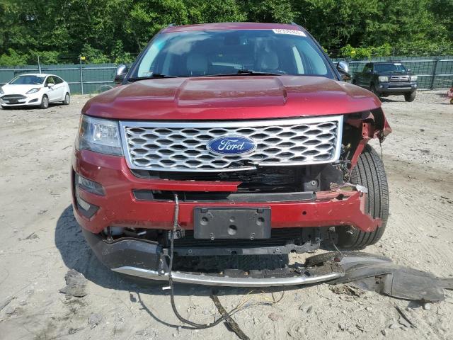 1FM5K8HT0GGC79587 - 2016 FORD EXPLORER PLATINUM RED photo 5