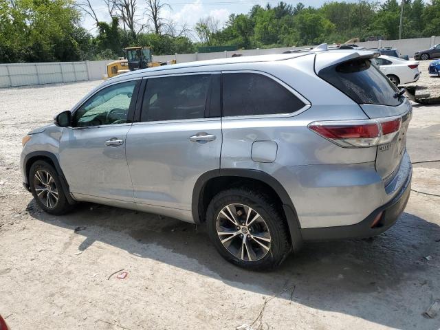 5TDJKRFH7GS251962 - 2016 TOYOTA HIGHLANDER XLE SILVER photo 2