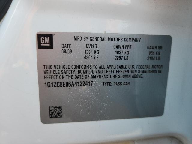 1G1ZC5E06A4122417 - 2010 CHEVROLET MALIBU 1LT WHITE photo 12