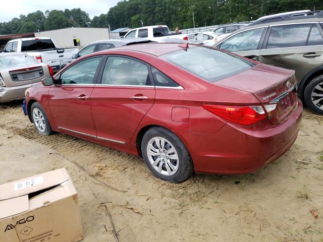 5NPEB4AC7CH363452 - 2012 HYUNDAI SONATA GLS BURGUNDY photo 2