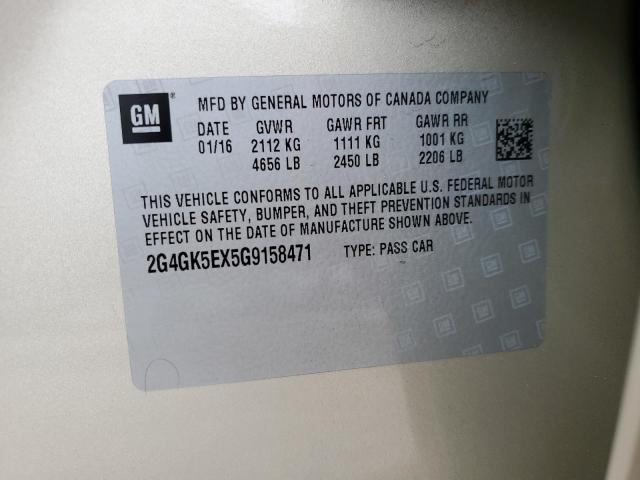 2G4GK5EX5G9158471 - 2016 BUICK REGAL 米色 照片 12