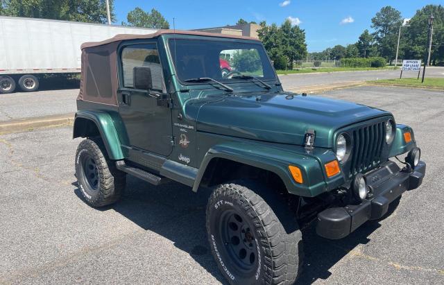 1J4FA59SX1P368519 - 2001 JEEP WRANGLER / SAHARA GREEN photo 1