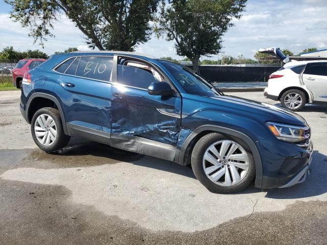 1V2JE2CA9MC219550 - 2021 VOLKSWAGEN ATLAS CROS SE Синий фото 4