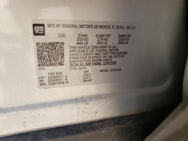 3GKALMEV6NL120195 - 2022 GMC TERRAIN SLE 银色 照片 13