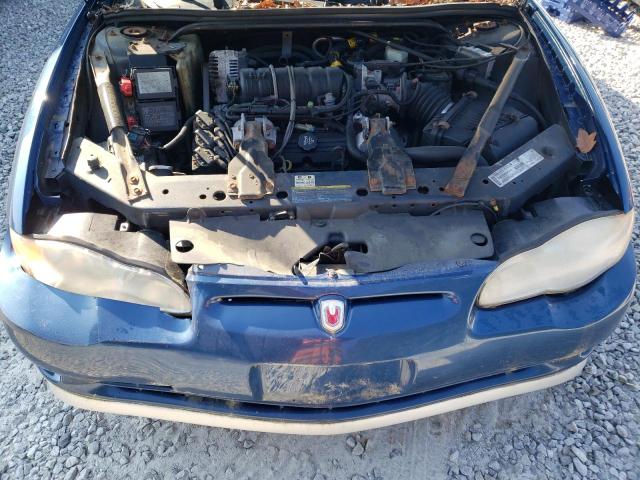 2G1WX12K639338161 - 2003 CHEVROLET MONTE CARL SS BLUE photo 11