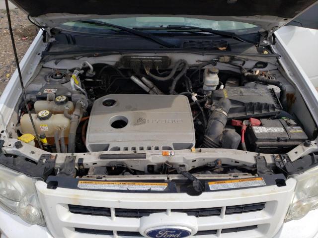 1FMCU5K37AKB51084 - 2010 FORD ESCAPE HYBRID WHITE photo 11