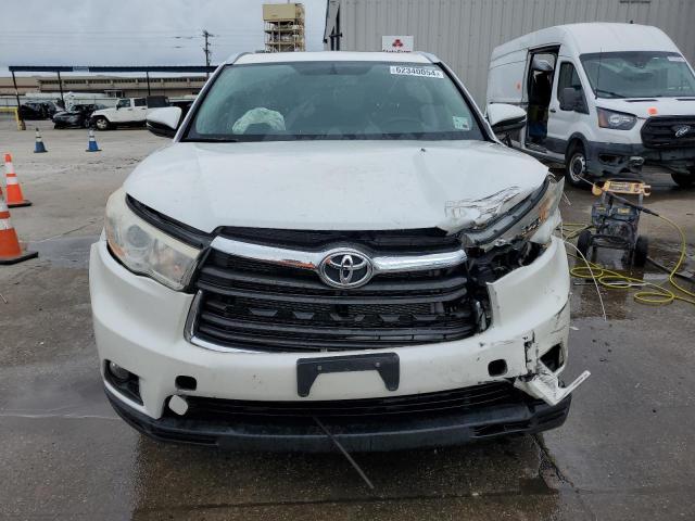 5TDKKRFH6ES034677 - 2014 TOYOTA HIGHLANDER XLE WHITE photo 5