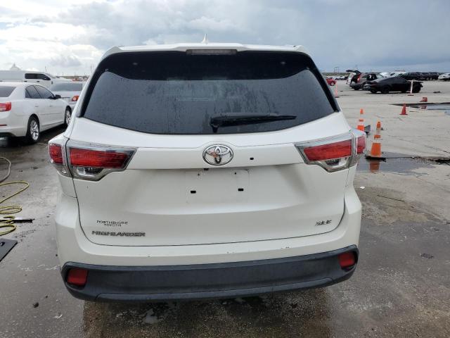 5TDKKRFH6ES034677 - 2014 TOYOTA HIGHLANDER XLE WHITE photo 6