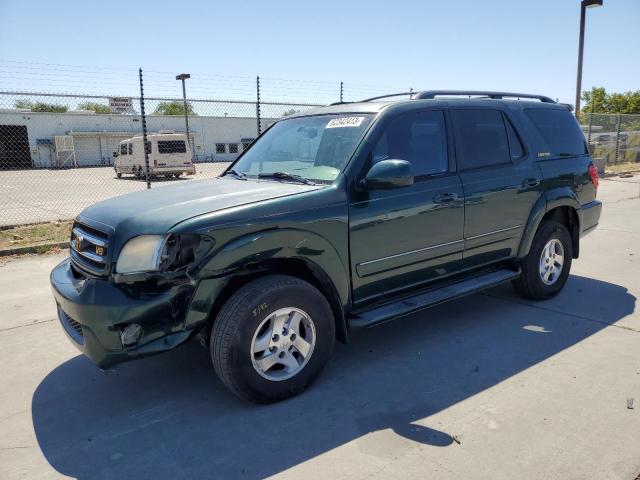 5TDBT48A82S076411 - 2002 TOYOTA SEQUOIA LIMITED GREEN photo 1