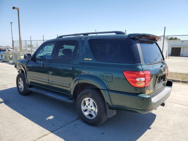5TDBT48A82S076411 - 2002 TOYOTA SEQUOIA LIMITED GREEN photo 2