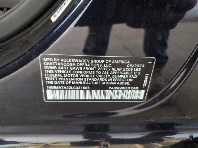 1VWMA7A33LC021585 - 2020 VOLKSWAGEN PASSAT R-LINE Qara foto 12