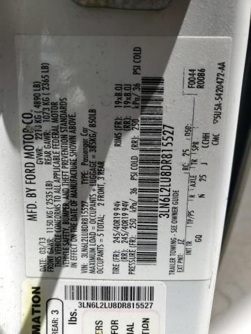 3LN6L2LU8DR815527 - 2013 LINCOLN MKZ HYBRID თეთრი ფოტო 12