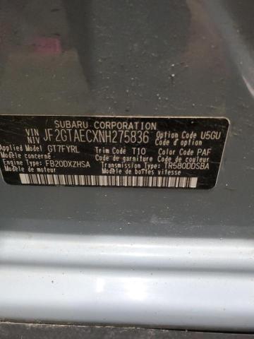 JF2GTAECXNH275836 - 2022 SUBARU CROSSTREK PREMIUM 蓝色 照片 13