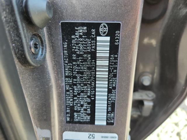 4T1G11AK7PU834394 - 2023 TOYOTA CAMRY SE NIGHT SHADE GRAY photo 12