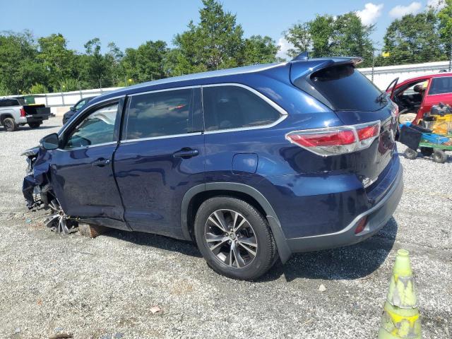 5TDJKRFH3GS302681 - 2016 TOYOTA HIGHLANDER XLE BLUE photo 2