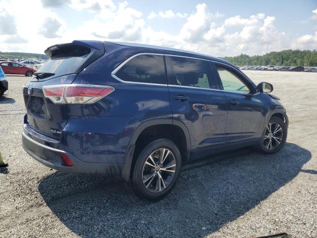 5TDJKRFH3GS302681 - 2016 TOYOTA HIGHLANDER XLE BLUE photo 3